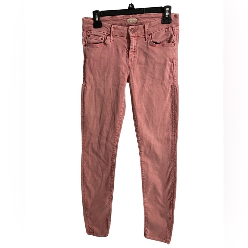 Mother Jeans Mauve Old Rose Mid Rise Denim Slim Skinny